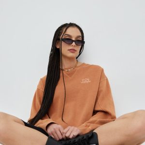 SS22-BLD1BD_28X_F1.jpg Billabong bluza Billabong X Wrangler femei, culoarea portocaliu, cu imprimeu
