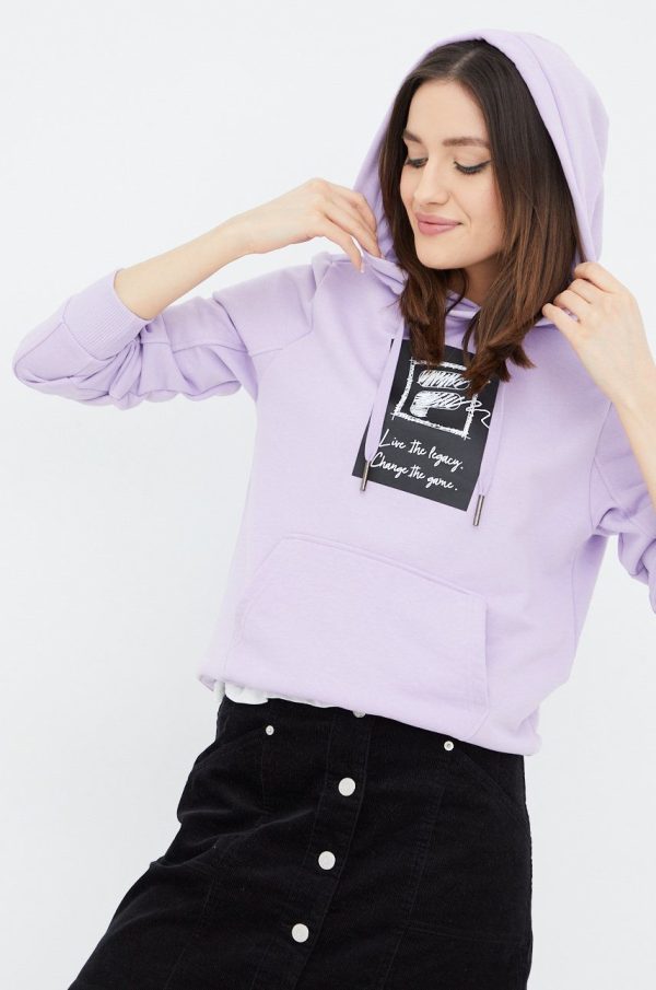 SS22-BLD1BP_48X_F1.jpg Fila bluza femei, culoarea violet, cu imprimeu