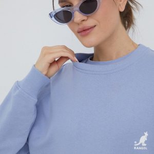 Kangol hanorac de bumbac femei, culoarea violet, neted