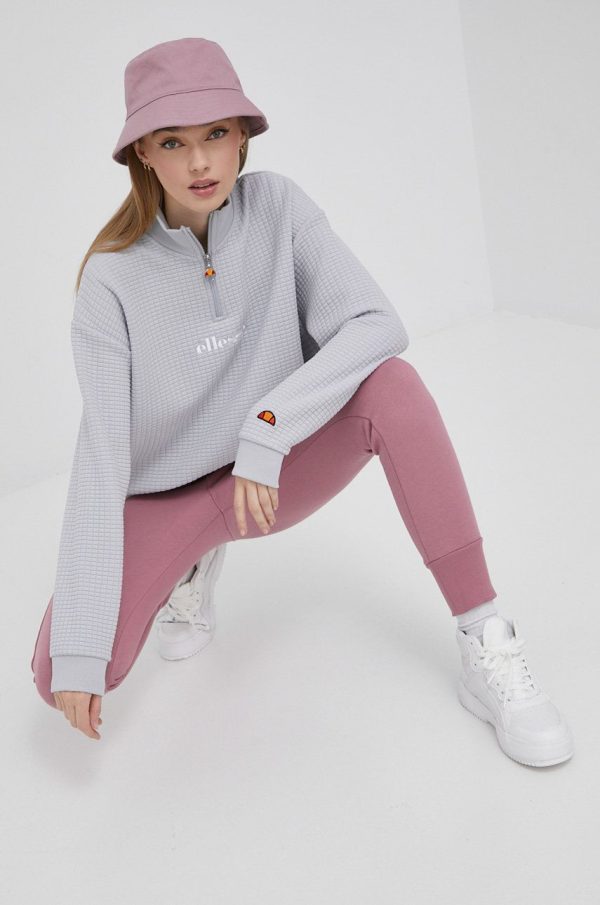 SS22-BLD1F6_90X_F1.jpg Ellesse bluza femei, culoarea gri, cu imprimeu