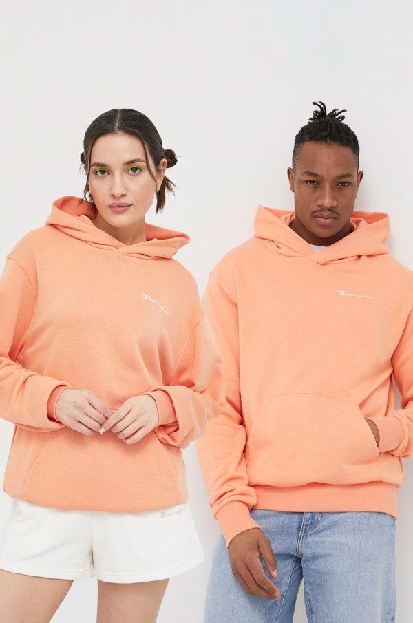 Champion bluza 217398 culoarea portocaliu, neted