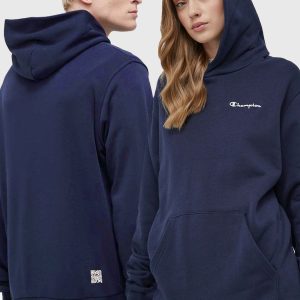 Champion bluza 217398 culoarea albastru marin, neted
