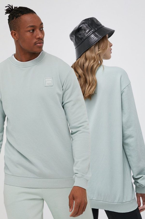 Fila bluza culoarea verde, neted