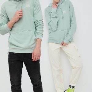 Fila bluza culoarea verde, neted