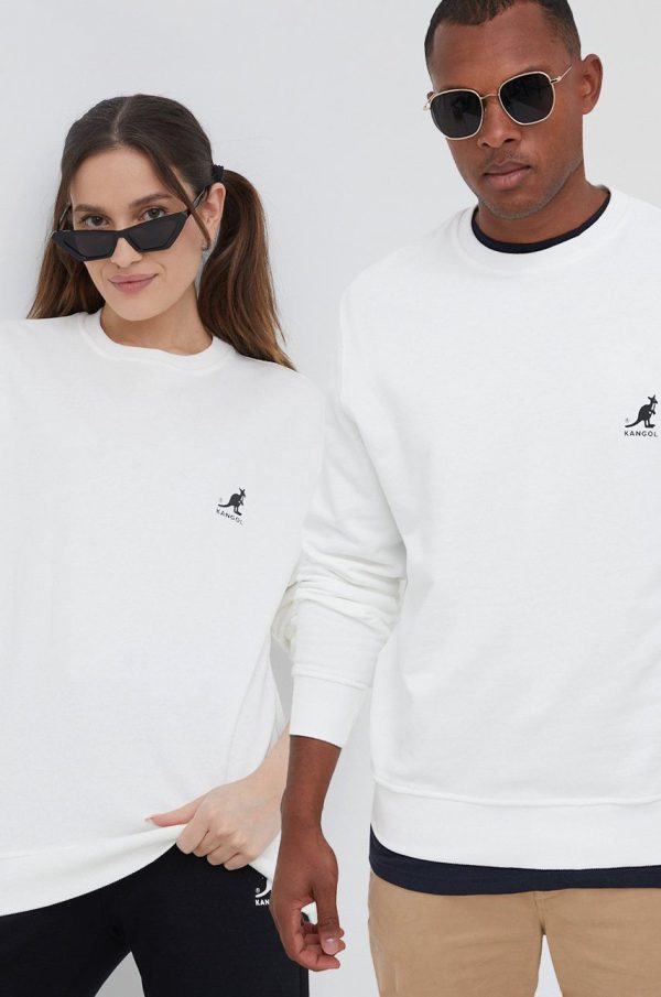 Kangol hanorac de bumbac culoarea bej, neted