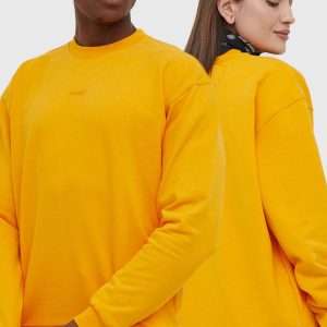 Arkk Copenhagen hanorac de bumbac culoarea galben, neted