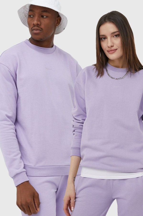 Arkk Copenhagen hanorac de bumbac culoarea violet, neted