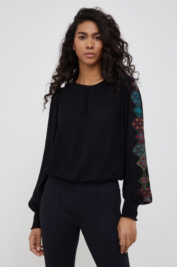 Desigual bluza femei, culoarea negru