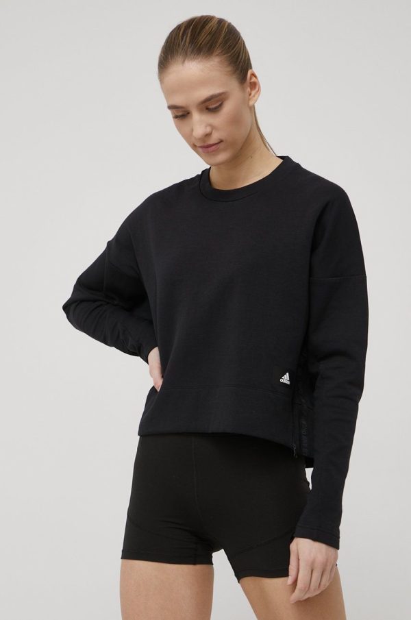 adidas Performance bluza HE3075 femei, culoarea negru, neted