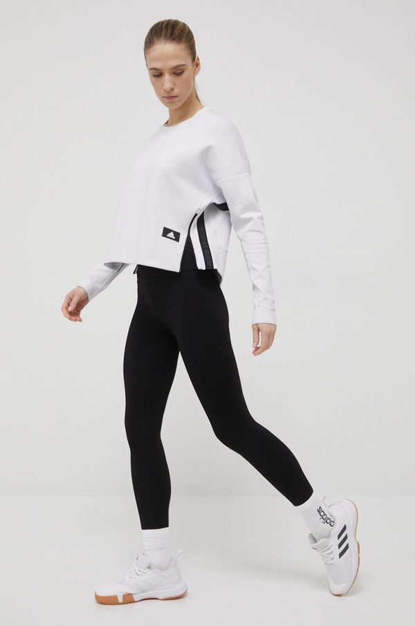 adidas Performance bluza HE3077 femei, culoarea gri, cu imprimeu