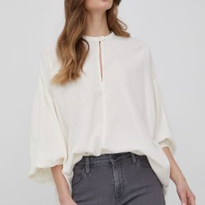 SS22-KDD0FU_01X_F1.jpg Lee bluza din bumbac femei, culoarea bej, neted