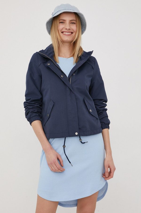 SS22-KUD086_59X_F1.jpg Vero Moda geaca femei, culoarea albastru marin, de tranzitie