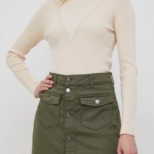 SS22-SDD026_77X_F1.jpg JDY fusta culoarea verde, mini, drept