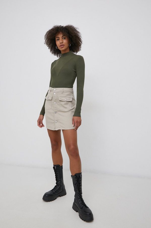 SS22-SDD028_08X_F1.jpg JDY fusta culoarea bej, mini, drept