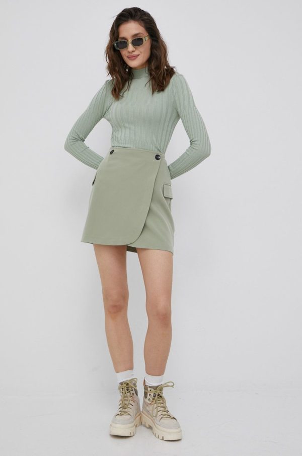 SS22-SDD02L_77X_F1.jpg Only fusta culoarea verde, mini, evazati