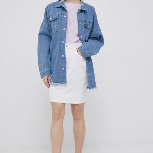 SS22-SDD03C_00X_F1.jpg JDY fusta jeans culoarea alb, mini, drept