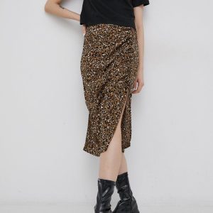 SS22-SDD04L_88X_F1.jpg Vero Moda fusta culoarea maro, midi, drept