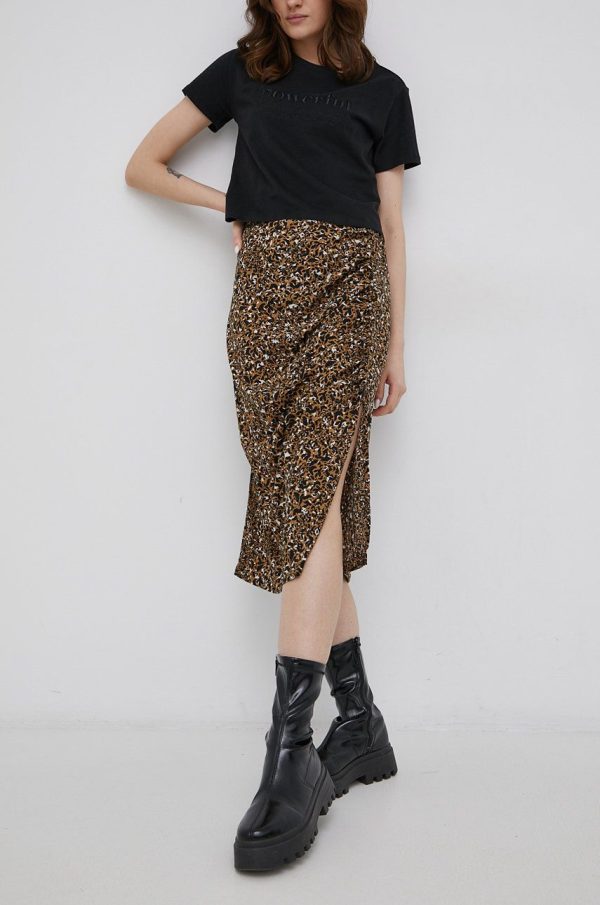 SS22-SDD04L_88X_F1.jpg Vero Moda fusta culoarea maro, midi, drept