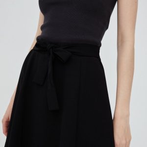JDY fusta culoarea negru, mini, evazati