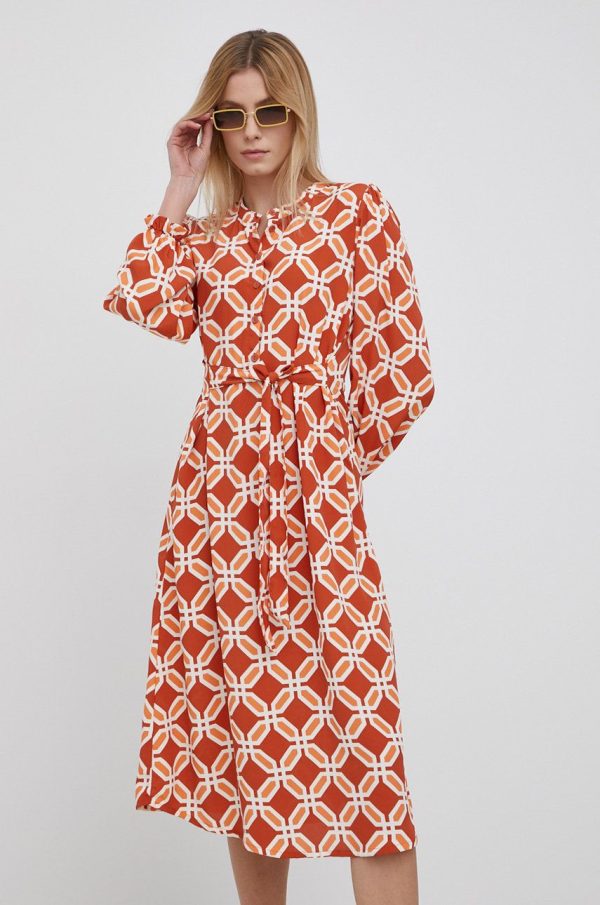 JDY rochie culoarea portocaliu, mini, evazati