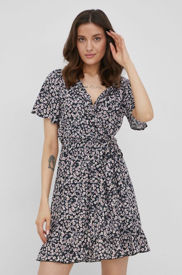 JDY rochie culoarea negru, mini, evazati
