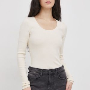 Vero Moda Pulover femei, culoarea crem, light