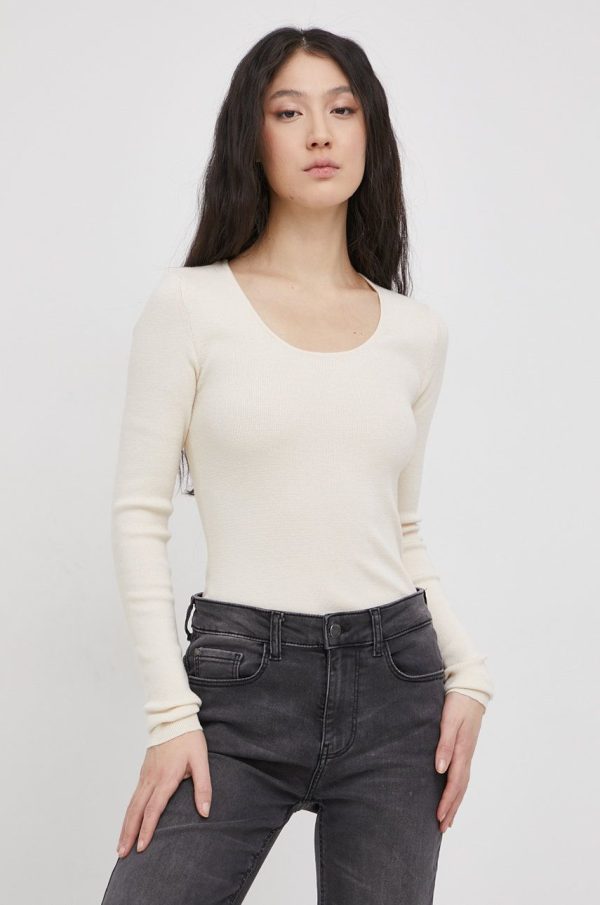 SS22-SWD00B_01X_F1.jpg Vero Moda Pulover femei, culoarea crem, light