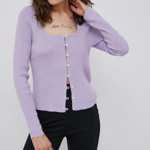 Vila cardigan femei, culoarea violet, light