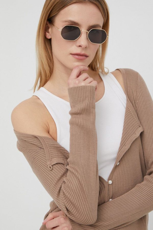 SS22-SWD00U_88X_F1.jpg Vila cardigan femei, culoarea maro, light