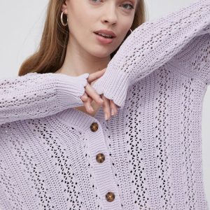 SS22-SWD014_48X_F1.jpg Vila cardigan femei, culoarea violet, light