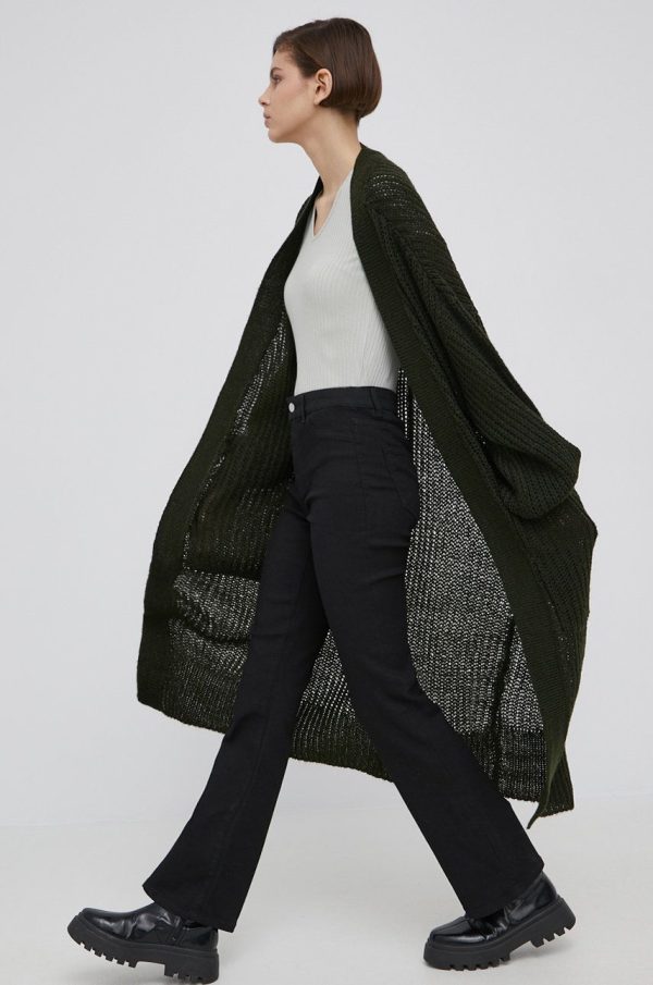 SS22-SWD01I_77X_F1.jpg Noisy May cardigan femei, culoarea verde, călduros