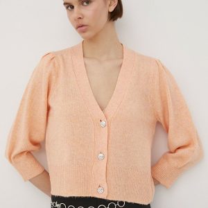 JDY cardigan femei, culoarea portocaliu, light