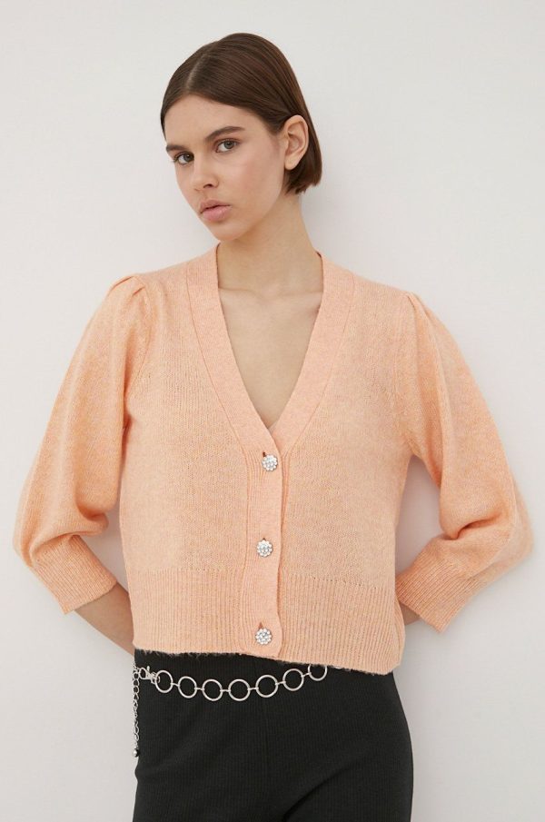 SS22-SWD046_32X_F1.jpg JDY cardigan femei, culoarea portocaliu, light