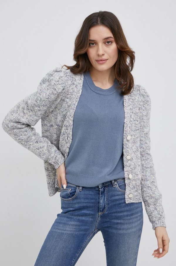 Only cardigan femei, culoarea bej,