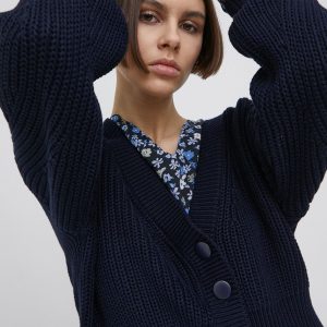 SS22-SWD05T_59X_F1.jpg Only cardigan femei, culoarea albastru marin, light