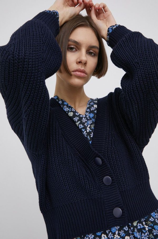 Only cardigan femei, culoarea albastru marin, light