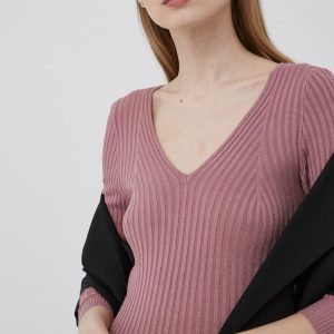 Only pulover femei, culoarea roz, light