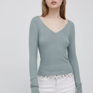 Only pulover femei, culoarea verde, light