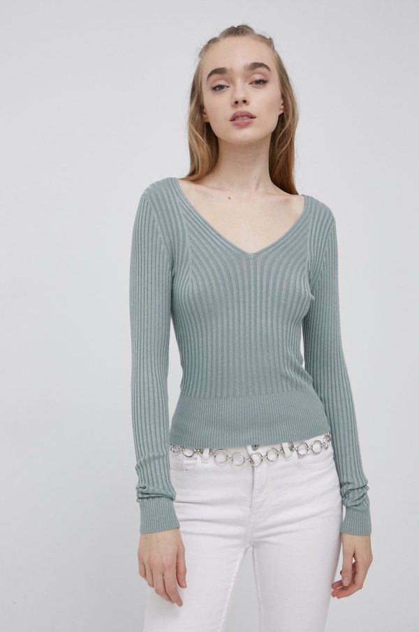 SS22-SWD066_96X_F1.jpg Only pulover femei, culoarea verde, light