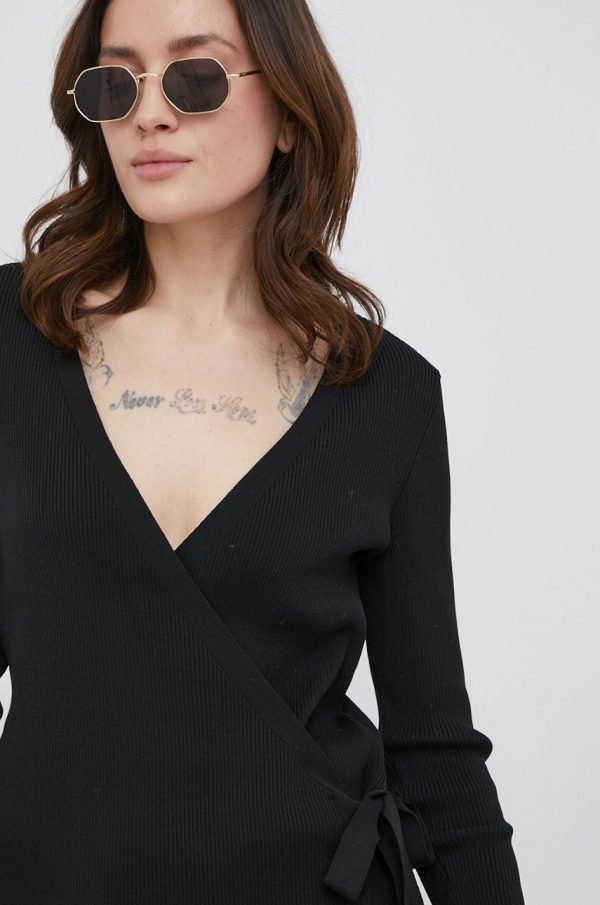 Only cardigan femei, culoarea negru, light