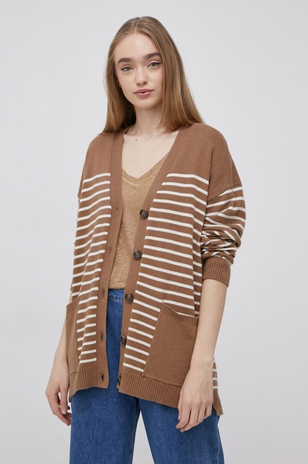 SS22-SWD07H_84X_F1.jpg Vila cardigan femei, culoarea maro, light