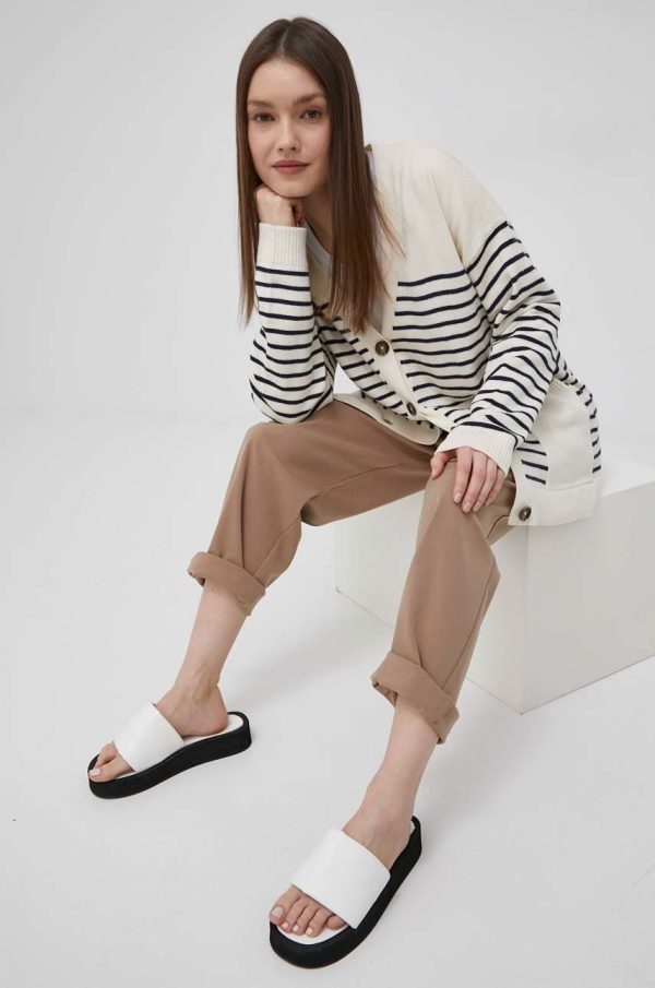 SS22-SWD07I_01X_F1.jpg Vila cardigan femei, culoarea bej, light