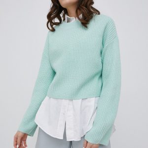 SS22-SWD08T_60X_F1.jpg Vero Moda pulover femei, culoarea turcoaz,