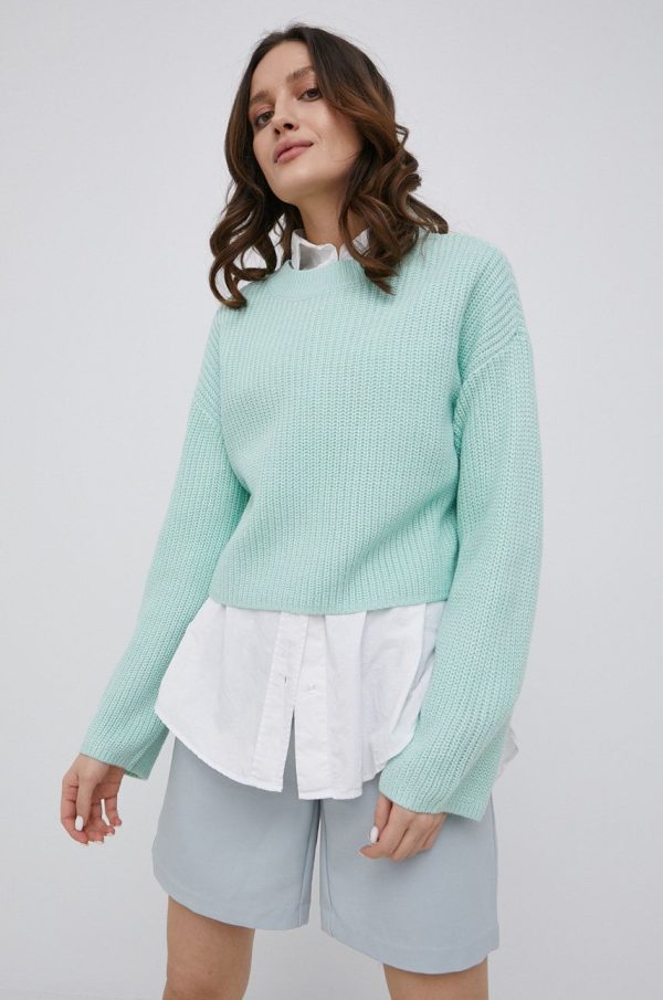 SS22-SWD08T_60X_F1.jpg Vero Moda pulover femei, culoarea turcoaz,