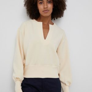 Scotch & Soda bluza femei, culoarea bej, neted