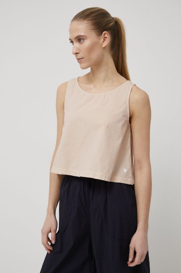 SS22-TSD1H5_02X_F1.jpg Deha bluza din bumbac culoarea bej
