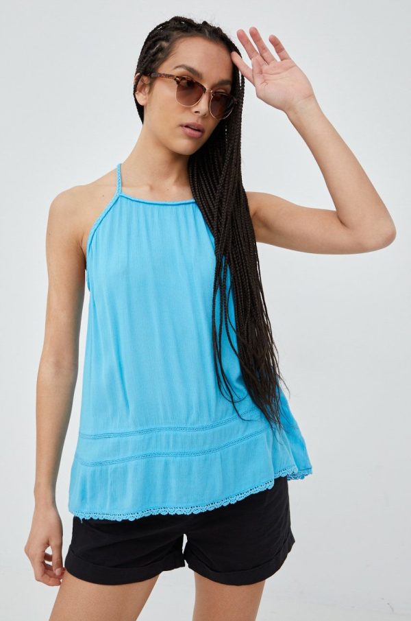 Superdry bluza culoarea turcoaz