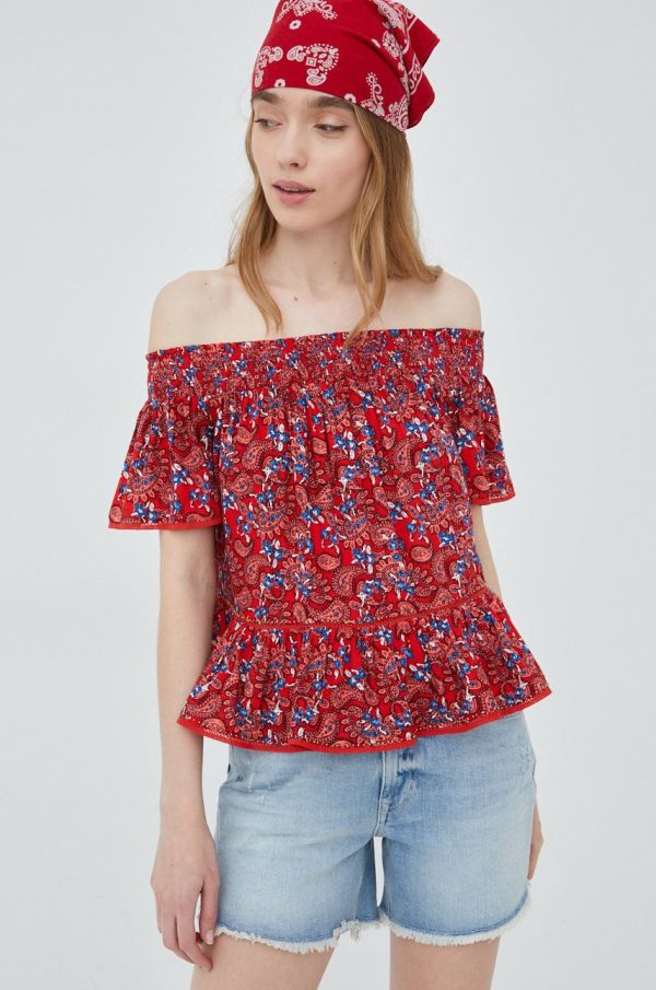SS22-TSD1Z7_33A_F1.jpg Superdry bluza culoarea rosu