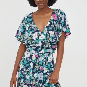 SS22-TSD23S_67X_F1.jpg Roxy bluza femei, culoarea verde, in modele florale