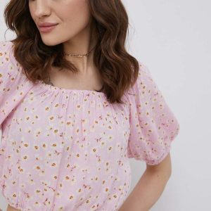 SS22-TSD2K7_03X_F1.jpg Billabong bluza femei, culoarea roz, in modele florale